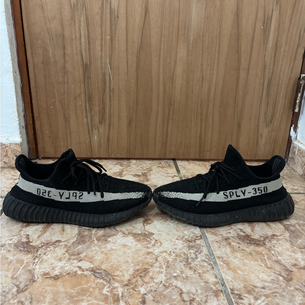 Yeezy Black and Cream Sneakers